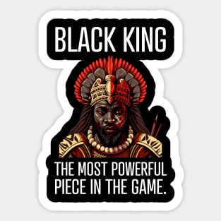 Black King The Most Powerful Piece in the Game Sticker